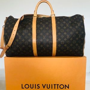 LOUIS VUITTON KEEPALL BANDOULIERE 55 COMES WITH COA & LV BOX